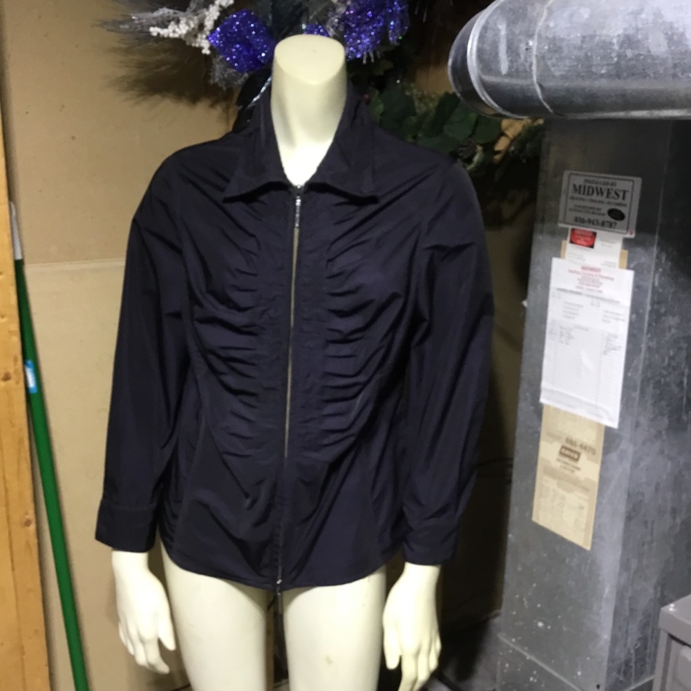Armani Collezioni Black Zipper Shirt/Jacket - Picture 7 of 16